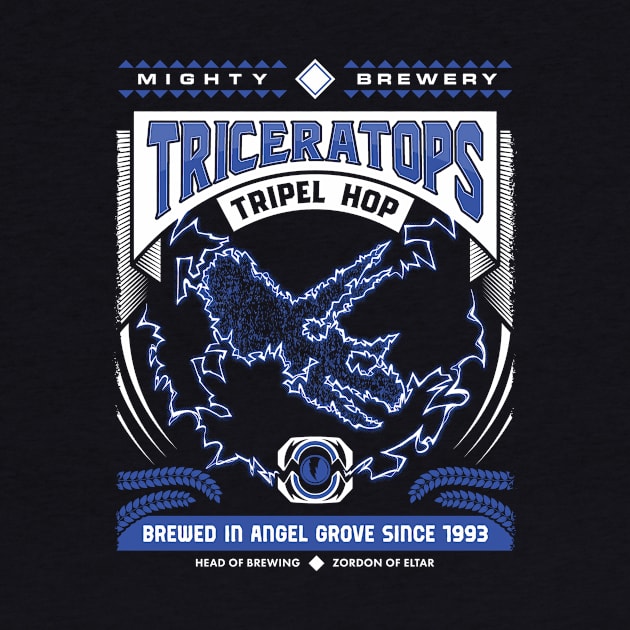 Mighty Brews - Blue Triceratops by DCLawrenceUK